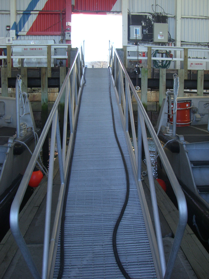 Aluminum brow at Coast Guard Station, Portsmouth Harbor, New Castle, NH