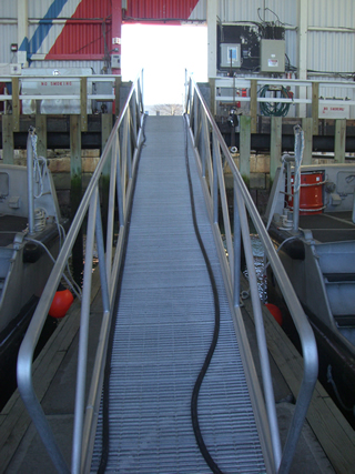 Aluminum brow at Coast Guard Station, Portsmouth Harbor, New Castle, NH