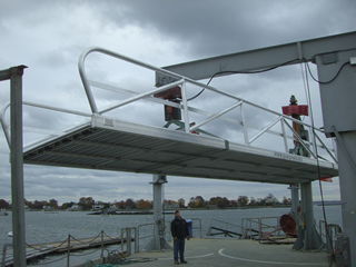 Delivery of aluminum gangway to the Larchmont Yacht Club