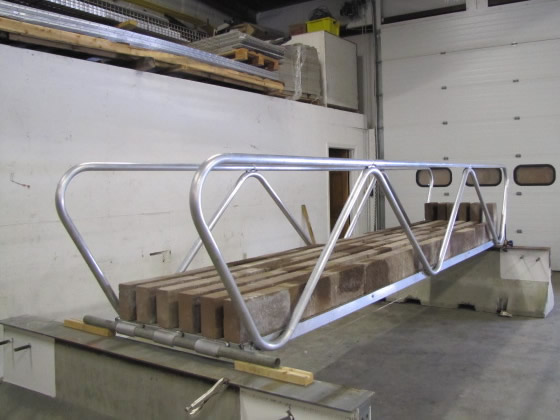 Fixed aluminum boat gangway 1.90 meters